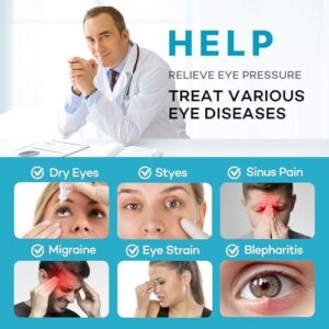 Ezona Heated Eye Mask, Warm Eye Compress Mask for Dry Eyes, USB Electric Eye Heating Pad with Temperature & Timer Control, Dry Eyes, Blepharitis, Sinus Migraine (Black) - Image 2