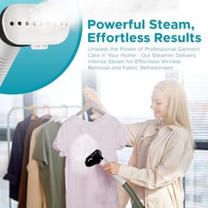Steam & Go - The Rival Handheld Steamer - Upright Fabric Steamer for Clothes, Garments, Curtains, Bedding & Upholstery - Quick-Heating Foldable Steam Iron with Adjustable Pole Hanger & Detachable Tank - Image 3