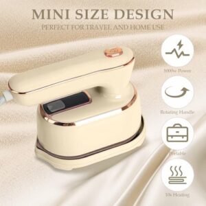 Travel Steamer for Clothes Portable Mini - 1000W Steamer and Iron 2 In 1, Rotary Handheld | 360° Ironing | 10S Preheating | Constant 302°F, Steamers for Clothes Travel Size College Dorm Home Essential - Image 5