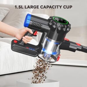 Cordless Vacuum Cleaner, Stick Vacuum with Powerful Suction, 45Mins Runtime Vacuum Cleaners for Home with Touch Screen, Anti-tangle and 1.5L Dust Cup, Vacuum Cleaners for Pet Hair/Carpets/Hard Floors - Image 6