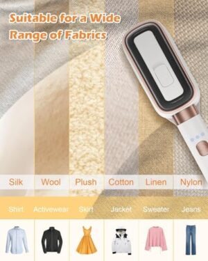 Travel Steamer for Clothes, 3 in 1 Portable Handheld Steamer, Steam Iron Wet & Dry Ironing,15s Fast Heat Up, 180° Flip, 1000W Light Mini Steam Iron for Travel and Home (Beige) - Image 7