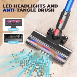 Cordless Vacuum Cleaner, Stick Vacuum with Powerful Suction, 45Mins Runtime Vacuum Cleaners for Home with Touch Screen, Anti-tangle and 1.5L Dust Cup, Vacuum Cleaners for Pet Hair/Carpets/Hard Floors - Image 5