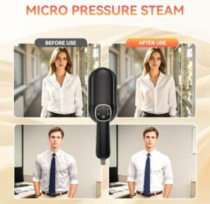 Portable Travel Steamer Iron Mini - Portable Rotating Clothes Iron with Dry and Wet Ironing, 10s Heat Up, 1200W Portable Handheld Steamer Irons, Steam Irons for Home, Dorm, Travel - Image 7