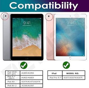 DETUOSI iPad 9.7" Case with Keyboard for iPad Air 2/ Air 1, iPad Pro 9.7, iPad 9.7 inch 2017/2018 (5th/ 6th Gen), Detachable Wireless Keyboard + Multiple Angle Stand PU Leather Cover for iPad 9.7-inch - Image 2