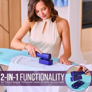 Mini Steam Iron & Travel Garment Steamer – 1200W Portable Wrinkle Remover, Handheld Clothes Steamer, 20s Fast Heating, 4 Modes, Compact Folding Design, Fabric Steamer for Home & Travel–Purple - Image 6