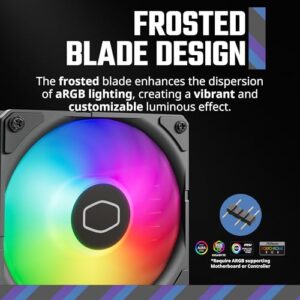 Cooler Master Hyper 620S Dual Tower CPU Air Cooler, ARGB Sync, 120mm PWM Fan, 6 Copper Direct Contact Heat Pipes, 154.9mm Tall Silver - Image 8