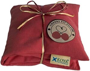KOYA Naturals Heating Pad Microwavable - Cherry Pit/Stone/Seed Pillow Heat Pack for Neck, Muscles, Joints, Stomach Pain, Menstrual Cramps - Warm Compress Neck Wrap - Moist Heat Therapy (Henna Red) - Image 2