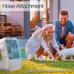 Arctic Air Outdoor Evaporative Cooler, Portable & Ultra-Quiet Air Cooler with 4 Fan Speeds, USB Rechargeable, 6-Hour Battery Life, Great for the Beach, Pool, Deck, Garden & More,White - Image 6