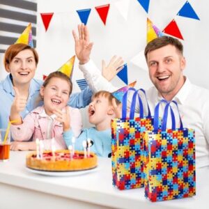 Teling 30 Pack Autism Awareness Gift Bag Bulk Reusable Tote Bags with Handlefor Holiday Autism Event Party Supplies - Image 3