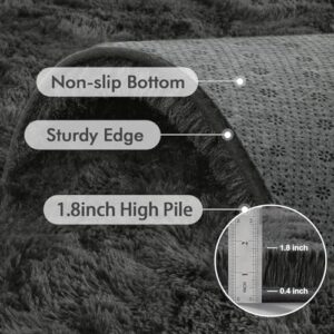 5x7 Ft Large Shag Area Rug, Ultra Soft Fluffy Furry Rugs for Living Room Bedroom Indoor Floor, Aesthetic Carpet for Kids Home Decor (Dark Grey) - Image 6