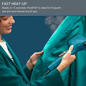 Rowenta, Steamer for Clothes, PurePop Handheld Steamer, 1.5 Lbs, 15 Second Heatup, 2.3 Oz Capacity, 1150 Watts, Ironing, Blue Clothes Steamer, Vacation Essentials, Travel Must Have, DR2020 - Image 2