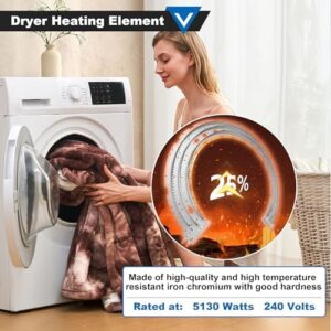WE11M10001 Dryer Heating Element Replacement Parts GE Dryer Heating Element for GE Hotpoint Fisher Paykel Electric Dryers Laundry MICA Heater Repair Kit Replace 17380082 - Image 4