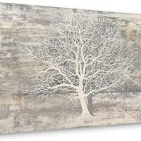 Yihui Arts Abstract Trees Painting Canvas Prints Wall Art Decor Framed - Large Modern Giclee Art Print on Canvas Ready to Hang for Home and Office Wall Decoration with Textured Boho