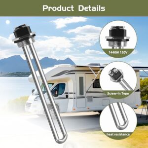 520900 RV Water Heater Element for Suburban RV SW Series Electric Water Heater, Replacement of 232794 520789 SU520789 Heating Element, Screw-in Gasket 1440W 120V with Wrench Socket - Image 4