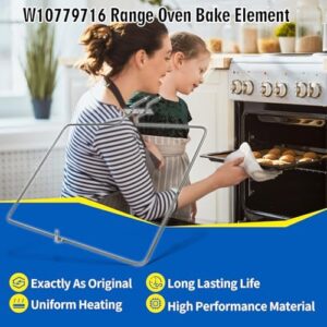 W10779716 Range Oven Bake Element Compatible with Whirlpool KitchenAid Maytag WFE540H0ES0 WFE540H0AS0 WFE505W0JZ0 WEC530H0DB0, W10774342 Oven Heating Element Replace W10289097 AP5970727 PS11703285 - Image 5