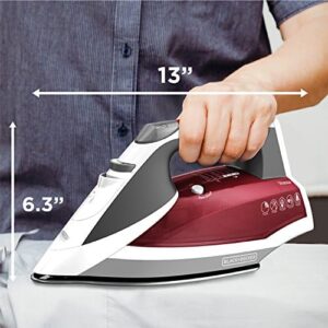 Black+Decker IR2050 Textile Iron, Standard, Red - Image 7