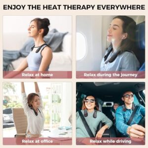 Heated Neck Wrap Cordless, Electric Heating Pad for Neck & Shoulder Pain Relief, Portable Heating Pad Mini for Relief of Sore Muscles, Gifts for Men & Women (Grey) - Image 6