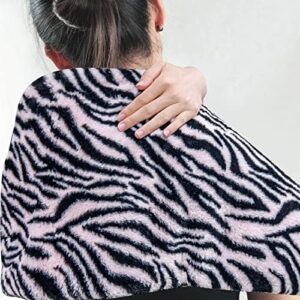 Full Weighted Extra Large Electric Heating Pad for Back Pain and Cramps Relief - Soft Heat Pad for Moist & Dry Therapy (Pink and Black PFH03) - Image 5