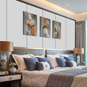 Canvas Wall Art For Living Room, Family Wall Decorations, Kitchen, Bathroom, Bedroom Modern Wall Decor Black Paintings Abstract Leaves Pictures Artwork Inspirational Home Decor 3 Pieces - Image 5
