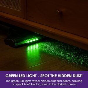 Cordless Vacuum Cleaner, 40KPA/35Mins, Green LED Light, Lightweight Stick Vacuum Self-Standing, Vacuum Cleaners for Home Handheld Vacuum for Pet Hair, Carpet, and Hard Floors, U8 - Image 3