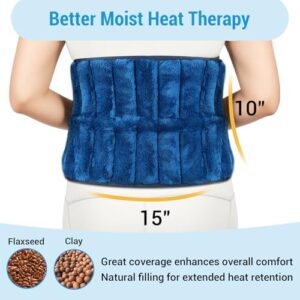 Comfytemp Microwavable Heating Pad for Back Pain Relief, Cramps, FSA HSA Eligible, 2.5LB Wearables Hot Pack Moist Heat Therapy for Sciatica, Waist, Hip, Muscle Aches, Warm Compress Mothers Day Gifts - Image 5