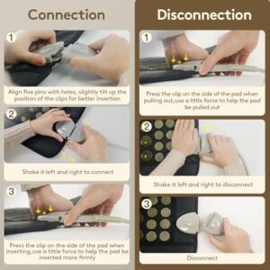 UTK Heating Pad for Back, Far Infrared Natural Jade and Tourmaline Heating Pad, Mothers Day Gifts for Women Mom, FSA HSA Eligible, Auto Shut Off, Memory Function, Included Travel Bag, 23.5×16" - Image 8