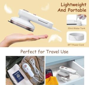 Newbealer Dual Voltage Travel Iron - 120V/220V, 490W, Small Dry Iron with 3 Temp Settings, 30ml Steam (Horizontal Only), Non-Stick Ceramic Soleplate, 1lb Lightly for Cruise, RV and Europe Trips - Image 7
