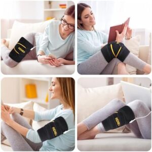 RENEO Electric Heating Pad for Knee Relief, Auto Shut-Off Wearable Knee Warmers Wrap, Elbow Heated Brace with Support, Discomfort Relief Gifts for Dad Mom Elders, 3 Heat Levels, Black - Image 4