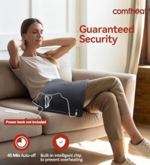 USB Heating Pad, 5V Travel Heat Pads for Airplane, Camping, FSA HSA Eligible 3 Heat Settings, Auto Off, USB Powered Small Heating Pad for Pain Relief, 16"x 12", Non-Chargeable - Image 5