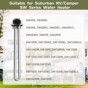 520900 RV Water Heater Element for Suburban RV SW Series Electric Water Heater, Replacement of 232794 520789 SU520789 Heating Element, Screw-in Gasket 1440W 120V with Wrench Socket - Image 3