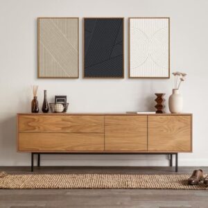QICIFA Neutral Modern Line Framed Canvas Wall Art Set of 3, 16"x24" Large Abstract Art Wall Decor for Living Room, Beige and Black Boho Art Print for Bedroom Office - Image 5