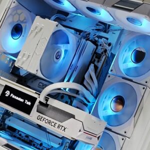 120mm RGB Case Fan, 4 Pin Control, Silent Infinity Mirror Fan (3, White, Reverse 120mm) - Image 2