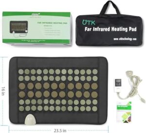 UTK Heating Pad for Back, Far Infrared Natural Jade and Tourmaline Heating Pad, Mothers Day Gifts for Women Mom, FSA HSA Eligible, Auto Shut Off, Memory Function, Included Travel Bag, 23.5×16" - Image 9