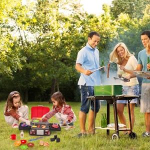 Kids Play Food Grill with Pretend Smoke Sound Light Kitchen Playset BBQ Accessories Camping Cooking Set Barbecue Toddler Girl Boy Toy 2 3 4 5 6 Year Old 4-8 Birthday Kid Toy Idea - Image 3