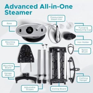 Steam & Go - All-in-One Garment Steamer and Iron, Pressurized Steamer For Clothes with Ironing Board and Clothing Hanger, Steam Iron Fabric Steamer for Wrinkles and Creases, Chemical-Free - Image 4