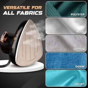 Econour 2-in-1 Mini Travel Iron & Steamer with temperature control, light indicator, and non-stick soleplate. Compact, portable, and ideal for travel, crafting, quilting, sewing, and handcraft project - Image 7