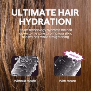 Wavytalk Pro Steam Hair Straightener Brush, Steamline Pro 3 in 1 Straightening Brush, Steam Reduces Damage, Nourishes Hair, and Expedites Straightening - Image 3