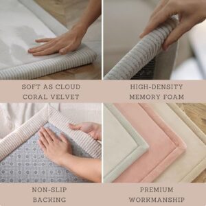 Premium Baby Play Mat for Floor 80" x 110" Dark Gray – Cloud-Soft Coral Velvet Memory Foam Rug for Crawling & Play – Non-Slip, Water-Resistant, Easy-Care Muscle Mat – Non-Toxic Padded Playmat - Image 3