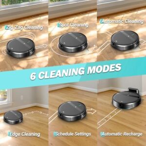Robot Vacuum and Mop Combo, WiFi/Alexa/App Scheduling, Smart Robotic Vacuum Cleaner, Ultra-Slim & Quiet, Tangle-Free, Auto Recharge, Robot Vacuum Cleaner for Pet Hair/Carpet/Hard Floor - Image 4