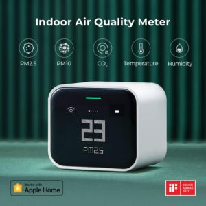 Qingping Air Monitor Lite, Apple HomeKit Compatible Wi-Fi Indoor Air Quality Meter Detects Home CO2, PM2.5, PM10, Temperature, and Humidity - Image 2