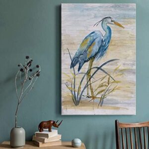 Renditions Gallery Animals Wall Art Abstract Paintings for Decor Rustic Yellow Blue Heron Bird Canvas Artwork Prints for Bedroom Living Room Office Walls - 24"X36" LT15 - Image 3