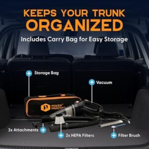 Power Practical Handheld Vacuum Cordless - Rechargeable Portable Car Vacuum W/Strong Suction- Small, Mini Vacuum Cleaner for Car, Couch, & Home - Aspiradora para Carro - Image 7