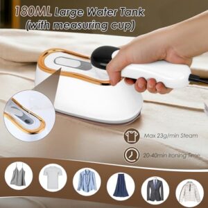 Biupky Travel Steamer for Clothes Portable Mini, 1200w Mini Iron Portable Steamer for Clothes, 4 Mode with LCD Display, 10s Fast Heating Travel Iron Garment Steamer for Clothes for Home Dorm Travel - Image 6