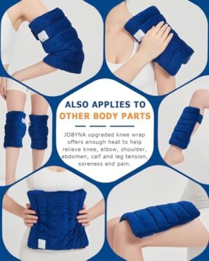JOBYNA Knee Heating Pad for Arthritic, 2PCS Super Soft Electric Heat Pad for Leg, 20s Fast Heating Knees Warmers with 10-90min Auto-Off Timer, 86-158℉ Heat Level (No Battery, No Vibration) - Image 7