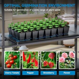 2 Packs Hon&Guan 10"x 20.75" Seedling Heat Mat with Digital Thermostat Combo Set,Waterproof Plant Heating Pad for Germination,Indoor Gardening,Greenhouse - Image 6