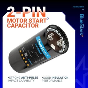 216-259 uF/MFD 330V Round Start Capacitor Replacement Part by Blue Stars - Exact Fit for AC Motor Run or Fan Start and Cool or Heat Pump Air Conditioner - Image 4