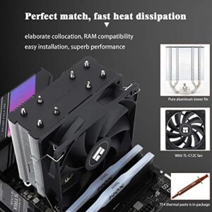 Thermalright Assassin X120 Refined SE CPU Air Cooler, 4 Heat Pipes, TL-C12C PWM Fan, Aluminium Heatsink Cover, AGHP Technology, for AMD AM4/AM5/Intel LGA 1150/1151/1155/1200/1700/1851(AX120 R SE) - Image 4