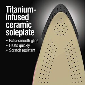 CHI Steam 2-in-1 Steam Iron and Vertical Garment Steamer with Targeted SteamShot for Clothes with Titanium Infused Soleplate, 1200 Watts, 10’ Cord (13108), Medium - Image 3