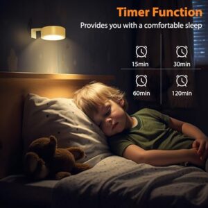 3Pcs Battery Operated Picture Light, Magnetic Led Painting Light with Remote Dimmable and Timer, 3 Lighting Modes Art Display Light for Picture Frame Paintings, Wireless Wall Decor Puck Lights, Gold - Image 8