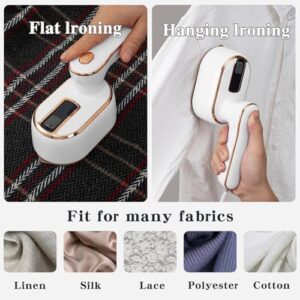 Steamer Iron For Clothes Travel Mini: Handheld Size Portable Fabric Clothing Steamers Small Hand Garment Electric Steam Ironing Machine For Clothes Travel College Dorm Home Essentials-White - Image 4